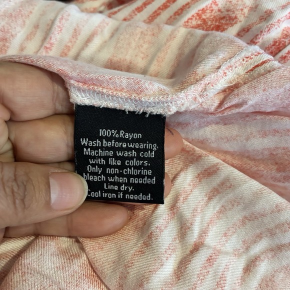 Rock & Republic Shirt‎ Womens Short Sleeves Red White Stripes Button Up Medium - Picture 4 of 5